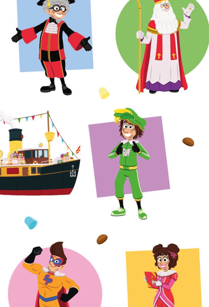 Sintpapier Trendy 80grs Pietenfeest Illustraties 50cm  x  200meter