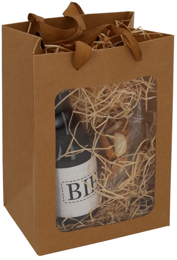 Kadotasjes Trazo Kraft Met PET Venster FSC® 18x13x25cm 10stuks