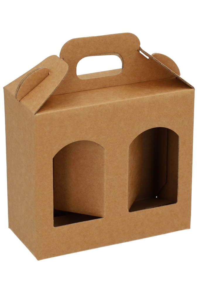 Geschenkdoos Flesjes 2 Dozza Glad Naturel 13x6x12cm 10stuks