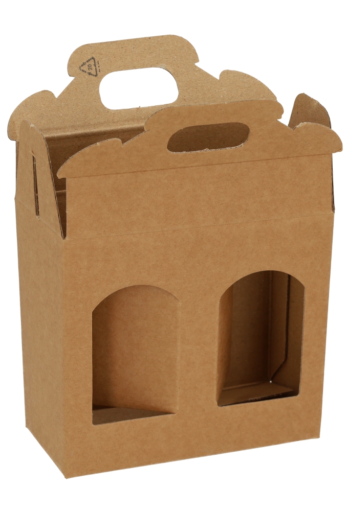 Geschenkdoos Flesjes 2 Dozza Glad Naturel 13x6x12cm 10stuks