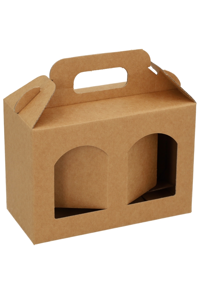 Geschenkdoos Flesjes 2 Dozza Glad Naturel 17x8x12cm 10stuks