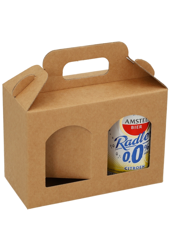 Geschenkdoos Flesjes 2 Dozza Glad Naturel 17x8x12cm 10stuks