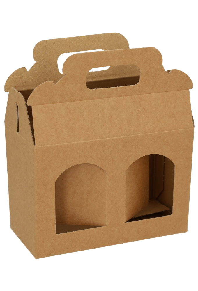 Geschenkdoos Flesjes 2 Dozza Glad Naturel 17x8x12cm 10stuks