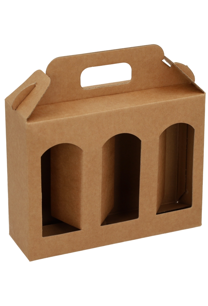 Geschenkdoos 3 Flesjes Dozza Glad Naturel 19x6x15cm 10stuks
