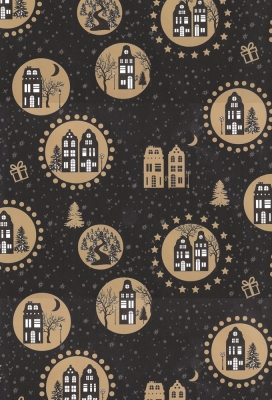Sintpapier Trendy 70grs Hollands Huisjes Nacht 30cm x 200meter Sintpapier Trendy 70grs Hollands Huisjes Nacht 30cm x 200meter
