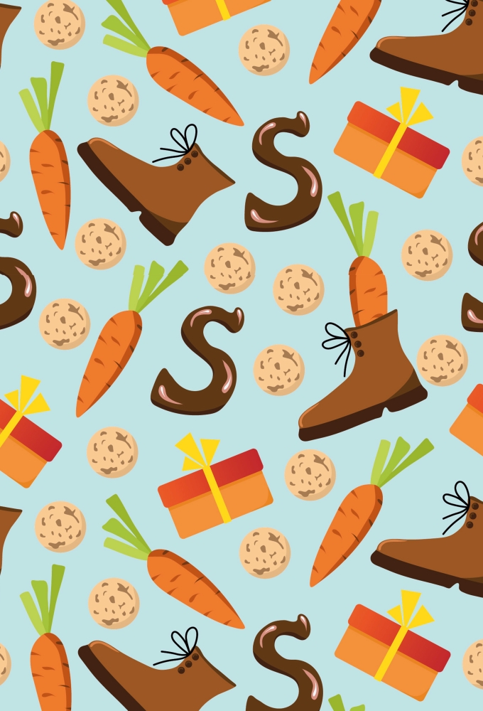 Sintpapier Trendy 70grs Schoentje Zetten Blauw 50cm  x  200meter