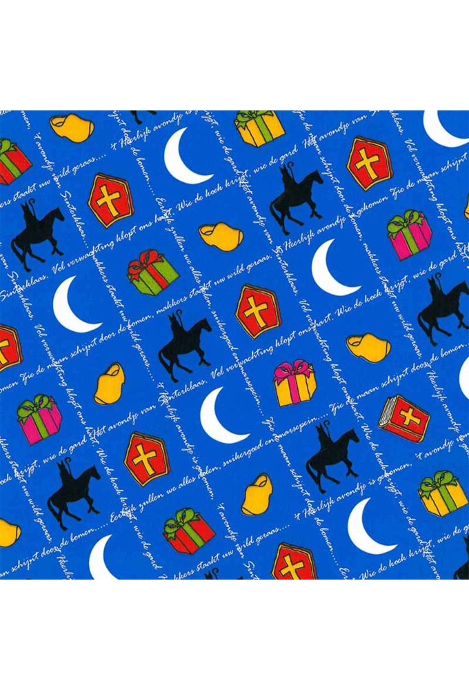 Sintpapier Trendy 70grs Maan en Mijter Blauw 70cm  x  200meter