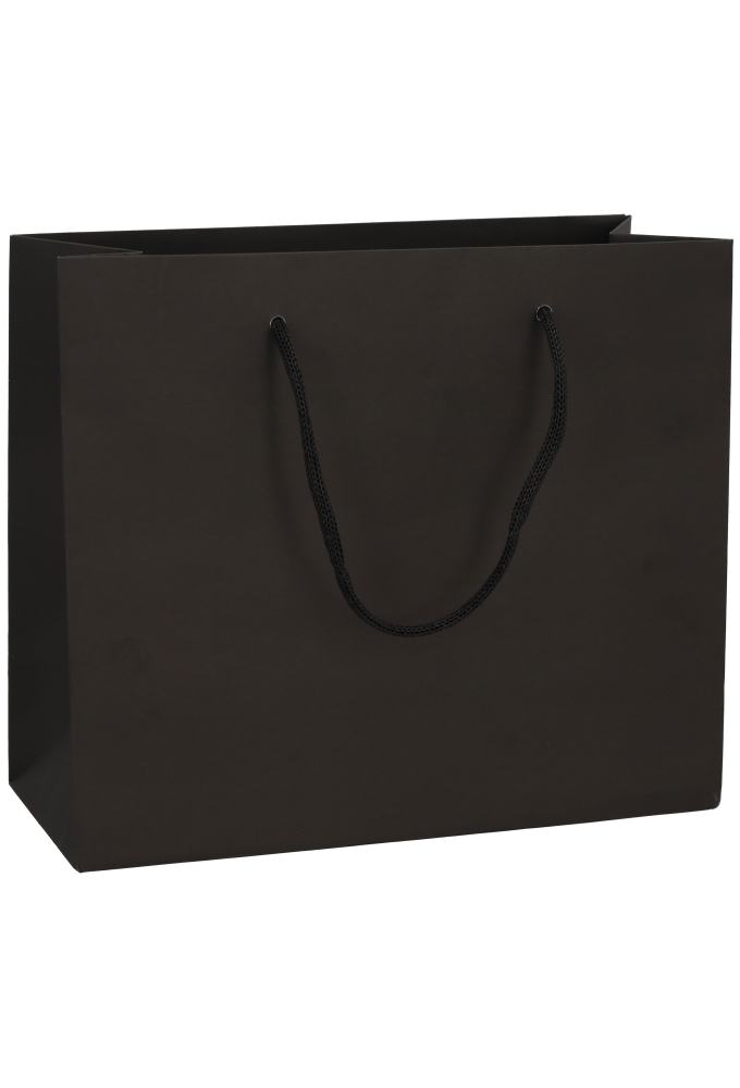 Luxe Papierentas Mat Luzon Zwart & Koord 28x12x24cm 10stuks Luxe Papierentas Mat Luzon Zwart & Koord 28x12x24cm 10stuks