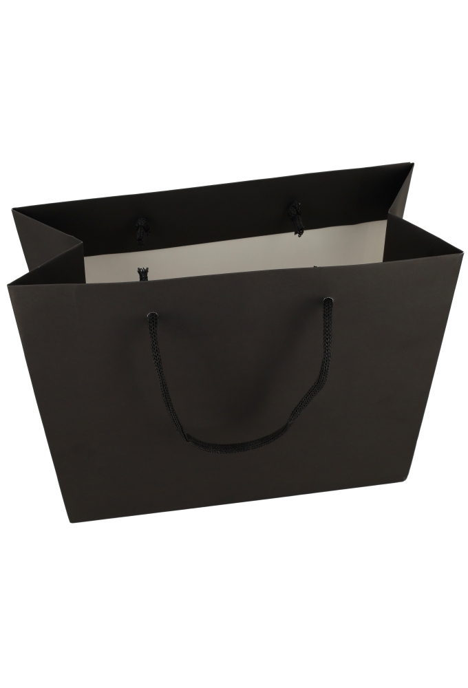 Luxe Papierentas Mat Luzon Zwart & Koord 28x12x24cm 10stuks Luxe Papierentas Mat Luzon Zwart & Koord 28x12x24cm 10stuks