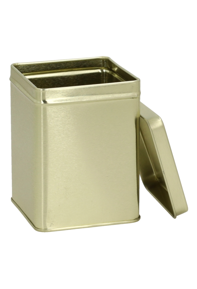 Blikken Goud Vierkant 100gr 7.6x7.6x10cm 12stuks