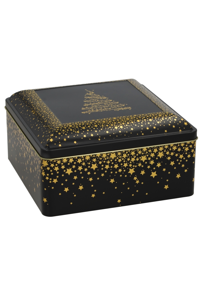 Blikken Sterren Kerstboom 20x20x11cm 12stuks