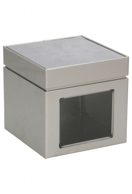 Blikken Blanco Vierkant & Venster 11.9x11.9x11.5cm 12stuks