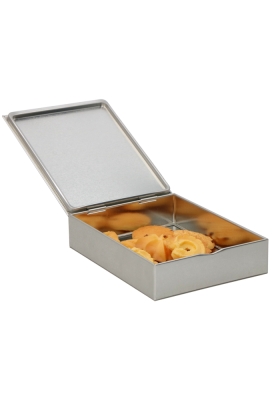 Blikken Blanco Rechthoekig 15.5x12x3.5cm 24stuks