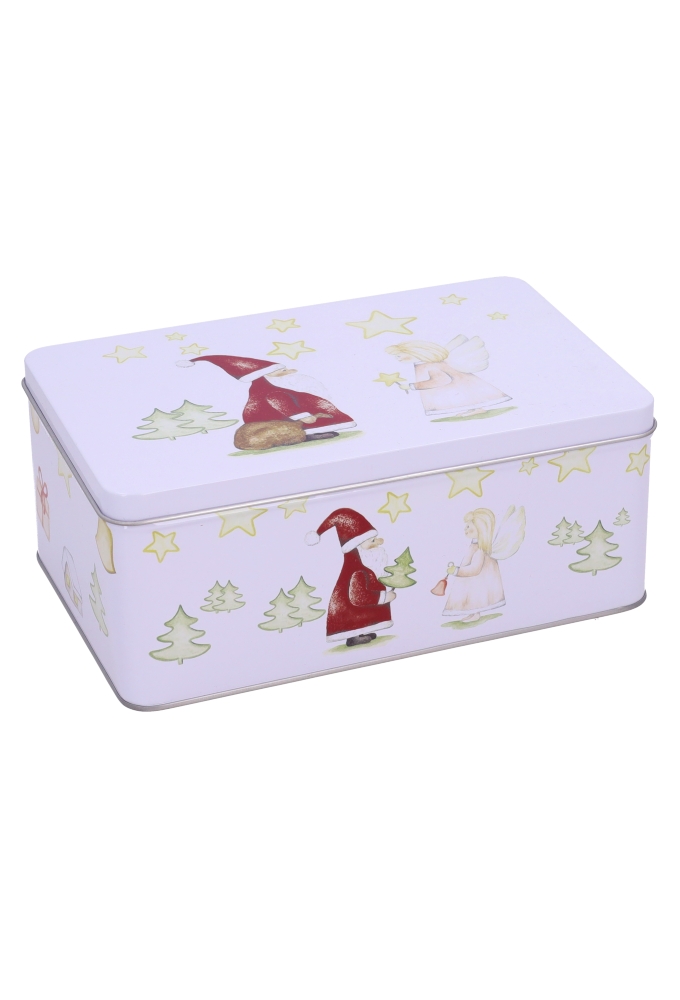 Blikken Kerstfiguren Rechthoekig 19.7x12.7x8.3cm 12stuks