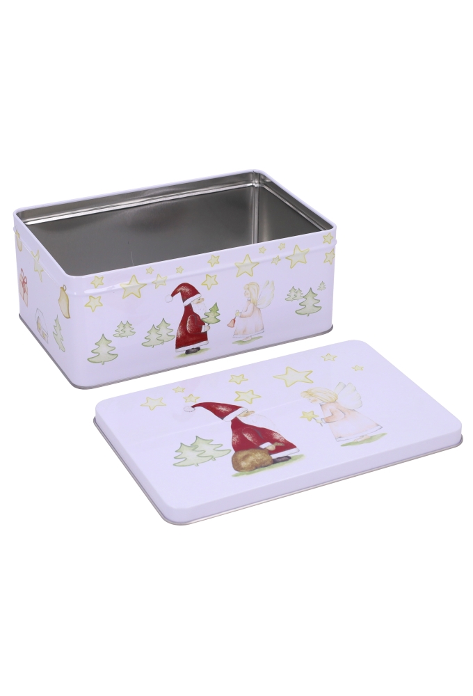 Blikken Kerstfiguren Rechthoekig 19.7x12.7x8.3cm 12stuks