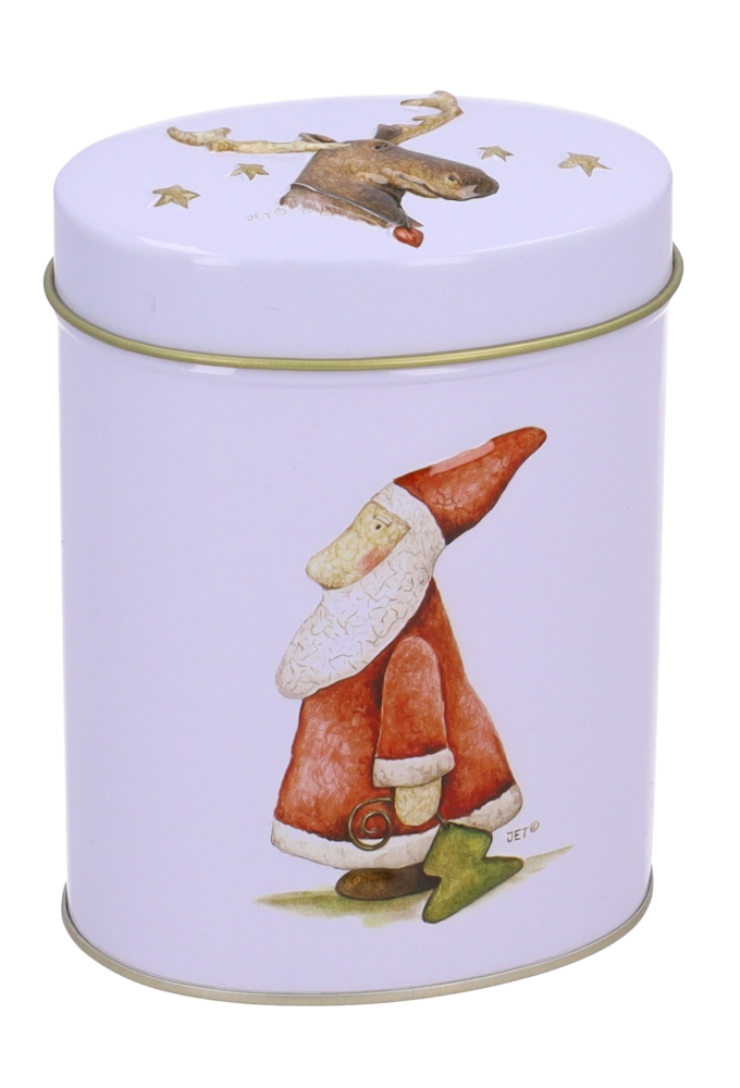 Blikken Kerstfiguren Ovaal 9.3x6.7x12cm 12stuks