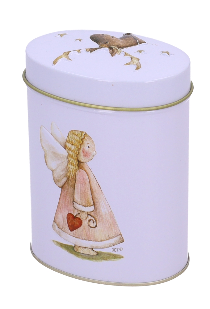 Blikken Kerstfiguren Ovaal 9.3x6.7x12cm 12stuks