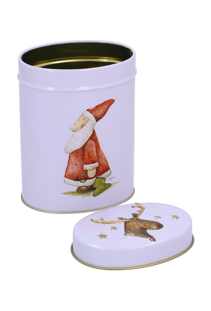 Blikken Kerstfiguren Ovaal 9.3x6.7x12cm 12stuks