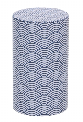 Blikken Rond Blauwe Golven 6.5x11cm 12stuks