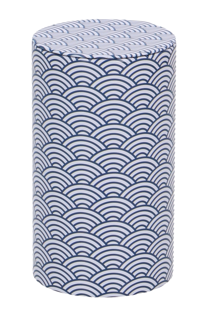 Blikken Rond Blauwe Golven 6.5x11cm 12stuks