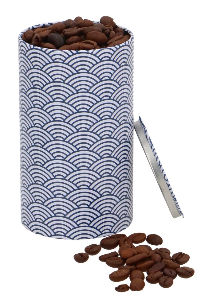 Blikken Rond Blauwe Golven 6.5x11cm 12stuks