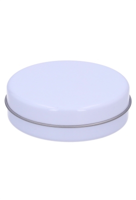 Blikken Blanco Wit Rond 7x2.1cm 48stuks
