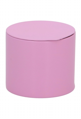 Blikken Roze Rond 6.5x5.5cm 5.4x9cm 24stuks