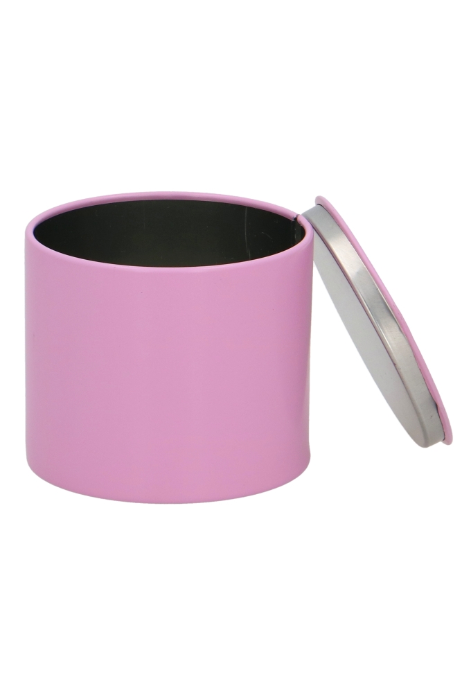 Blikken Roze Rond 6.5x5.5cm 5.4x9cm 24stuks