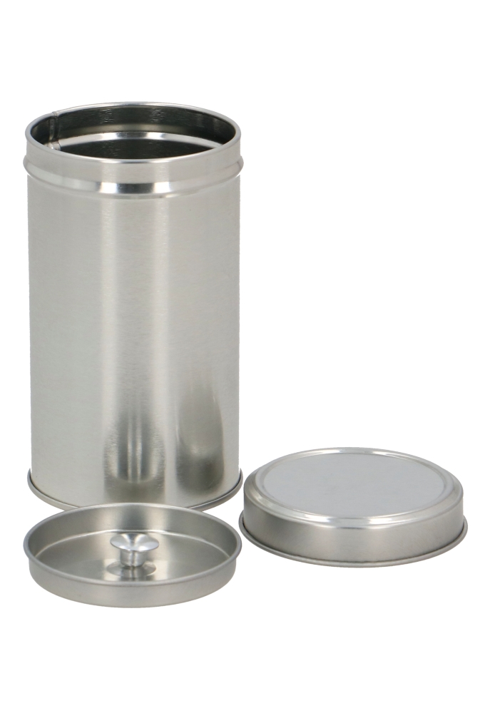 Blikken Blanco Rond & Inzetdeksel 6x10.5cm 24stuks