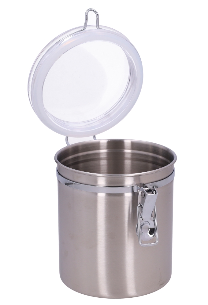 Blikken Blanco Rond Met Beugel & Transparant Deksel 500gr 12x16cm 4stu