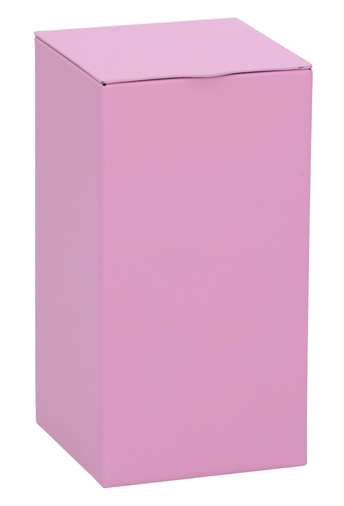 Blikken Roze Vierkant 100gr 6.5x6.5x12cm 12stuks