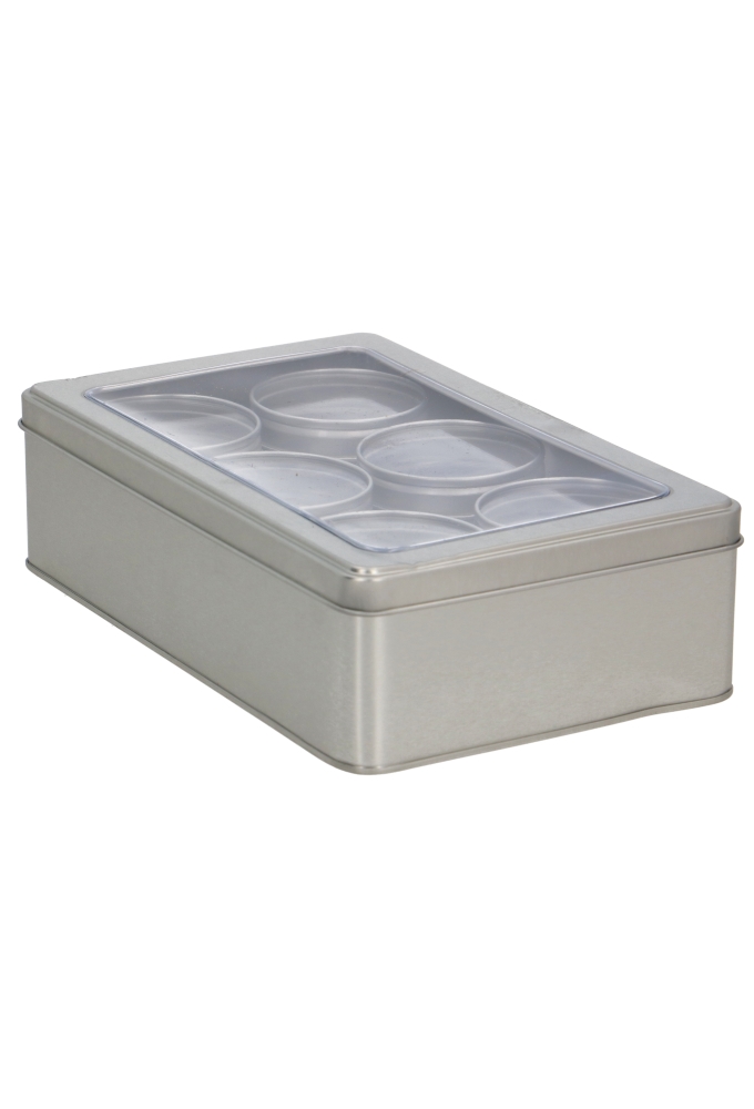 Blikken Blanco Set Met Venster 22.2x14x6cm 12stuks