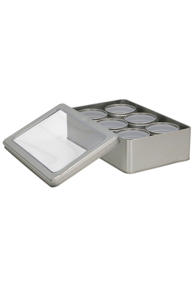 Blikken Blanco Set Met Venster 22.2x14x6cm 12stuks