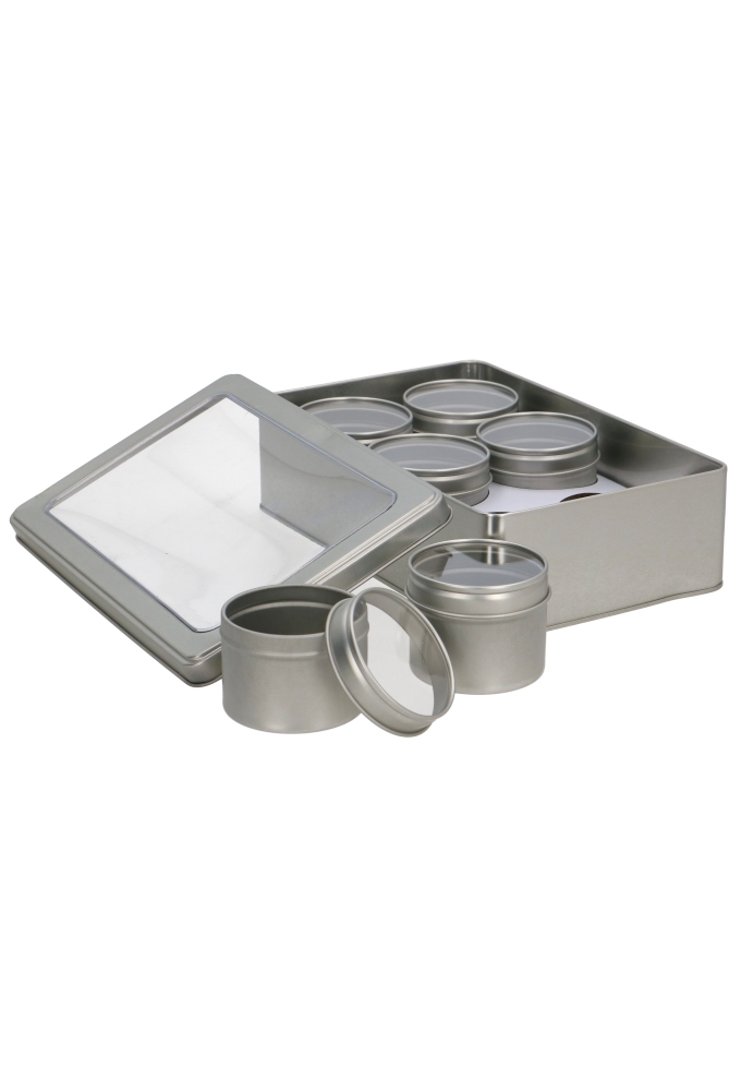 Blikken Blanco Set Met Venster 22.2x14x6cm 12stuks