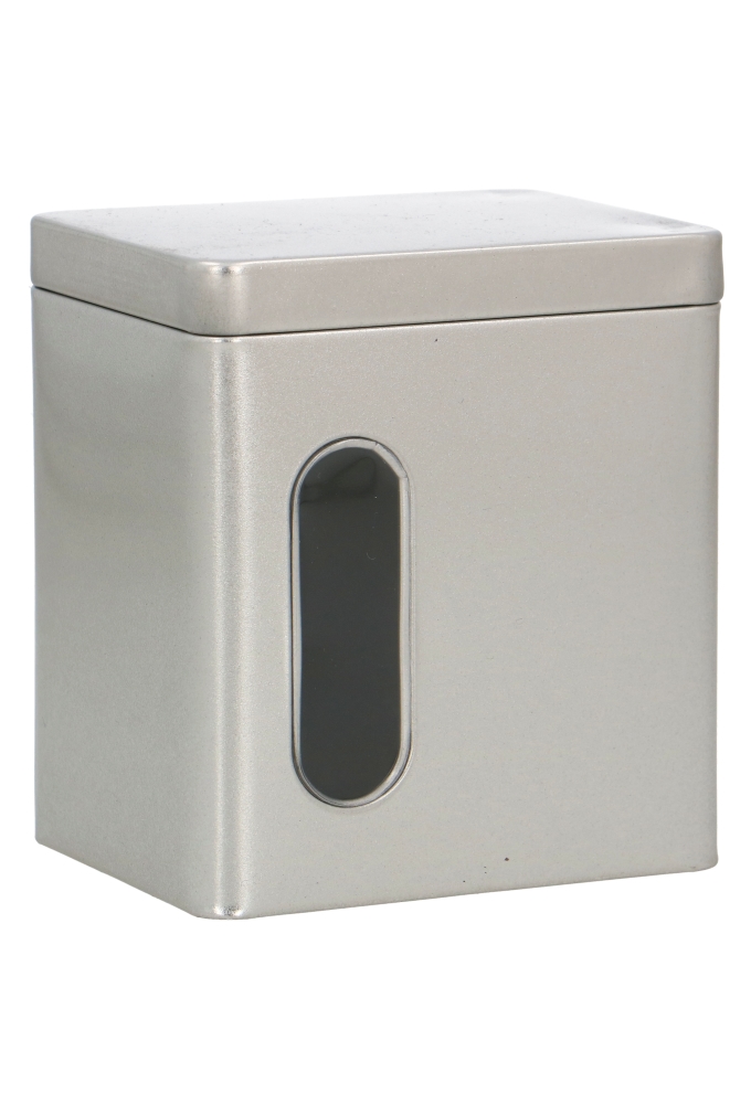 Blikken Blanco Rechthoekig Met Venster 9.5x7.3x10.3cm