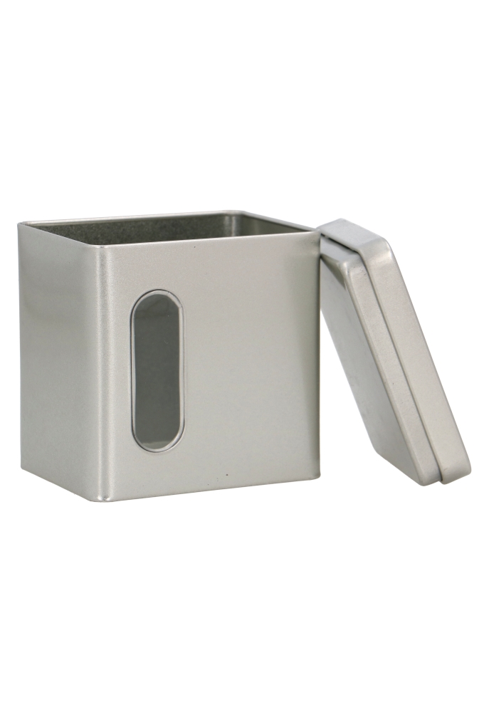 Blikken Blanco Rechthoekig Met Venster 9.5x7.3x10.3cm