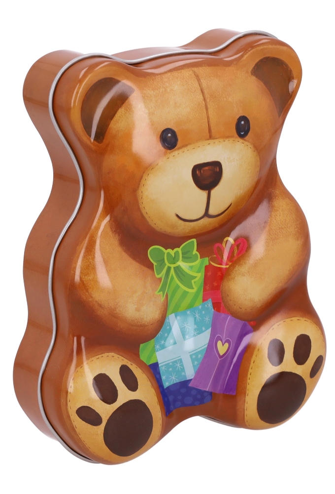 Blikken Teddy 16x12.9x3.5cm 12stuks
