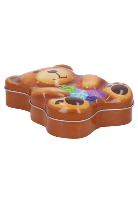 Blikken Teddy 16x12.9x3.5cm 12stuks