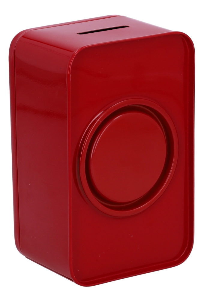 Blikken Retro Koelkast Spaarpot Rood 8.6x6.5x14cm 12stuks