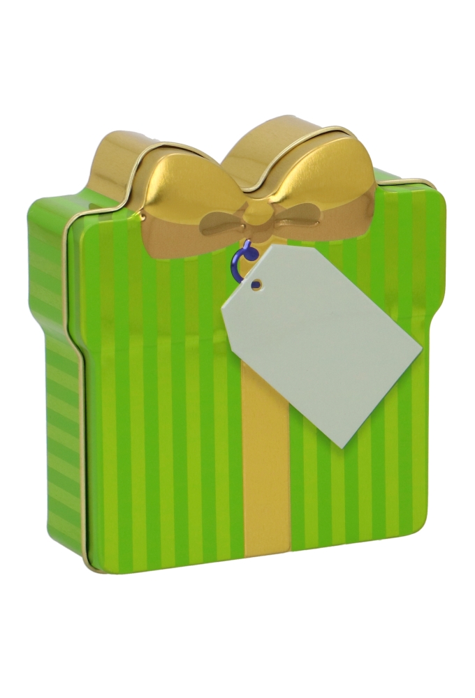 Blikken Groen Kado 9.5x11x3.5cm 24stuks