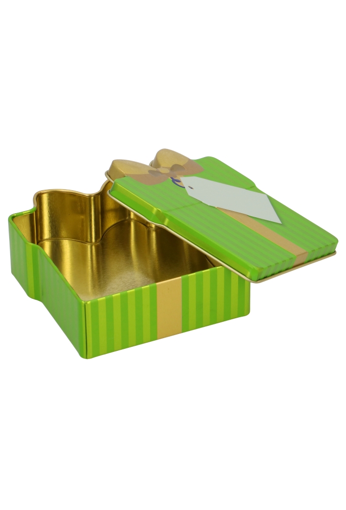 Blikken Groen Kado 9.5x11x3.5cm 24stuks