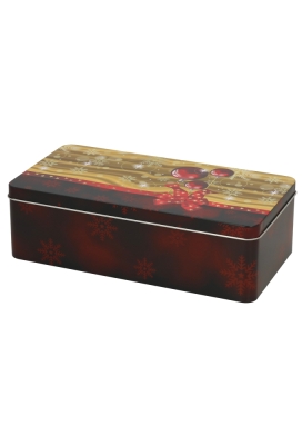 Blikken Rode Kerstbal 26x13.5x8cm 12stuks Blikken Rode Kerstbal 26x13.5x8cm 12stuks