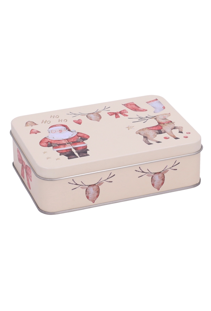 Blikken Kerst Ho Ho Ho 14.3x10.2x4.3cm 24stuks