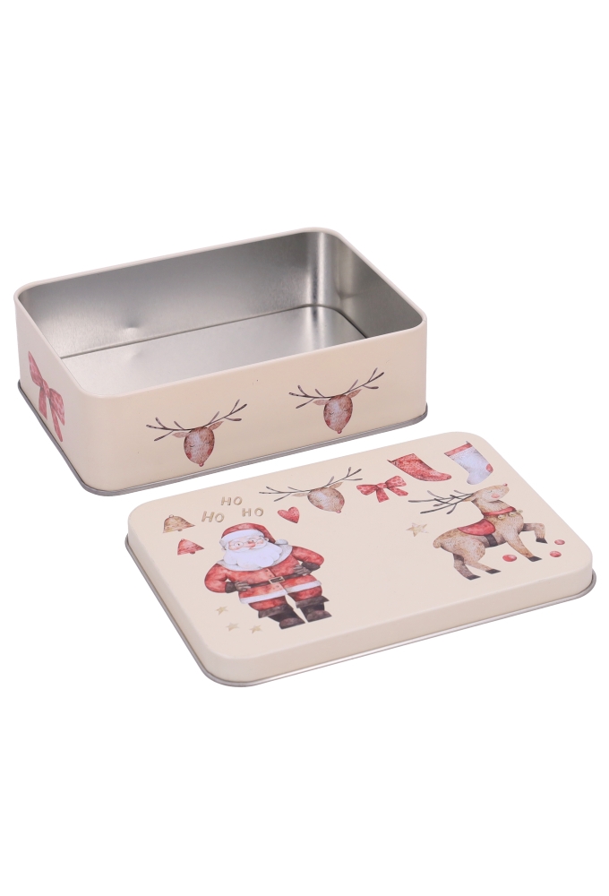 Blikken Kerst Ho Ho Ho 14.3x10.2x4.3cm 24stuks