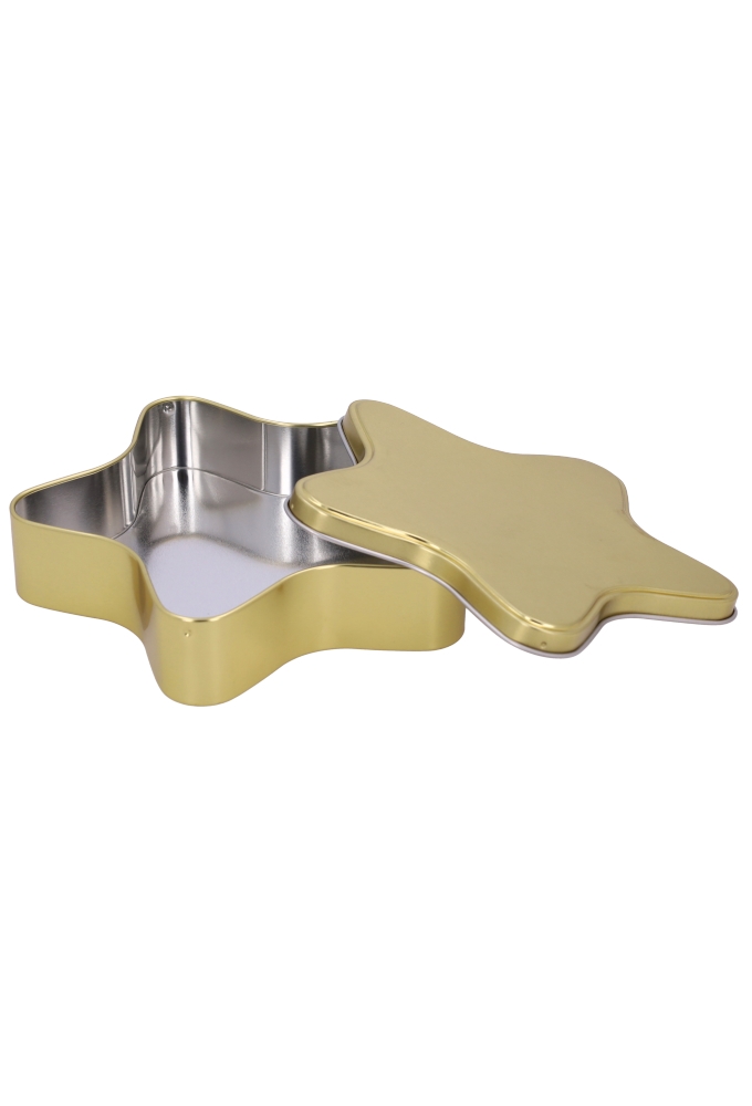 Blikken Ster Goud 18.2x17.5x4cm 12stuks Blikken Ster Goud 18.2x17.5x4cm 12stuks