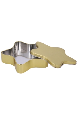Blikken Ster Goud 18.2x17.5x4cm 12stuks Blikken Ster Goud 18.2x17.5x4cm 12stuks