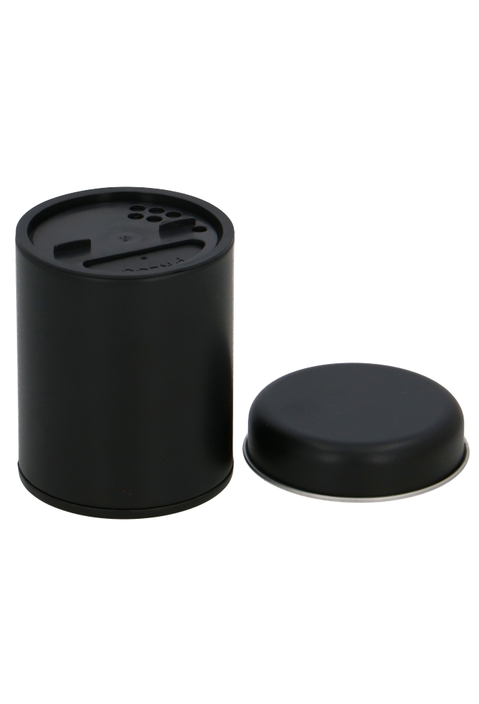 Blikken Zwart Rond Kruidenpotje 5.4x6.7cm 36stuks