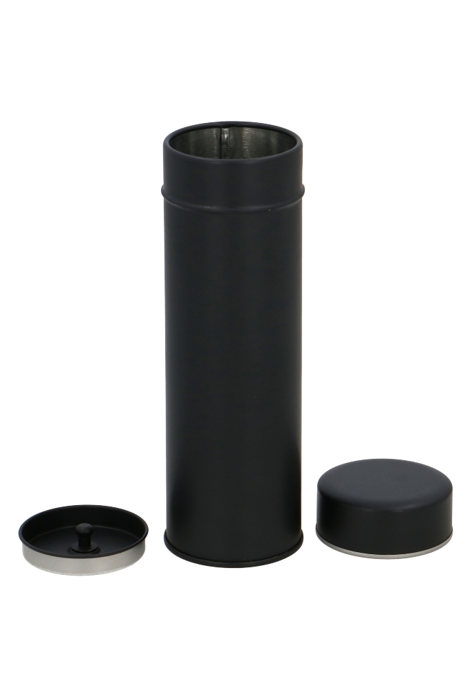 Blikken Zwart Rond Inzetdeksel 5.3x16cm 24stuks