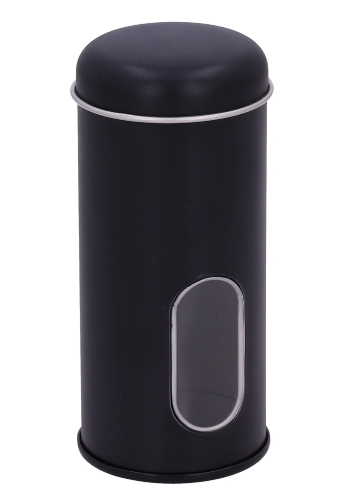 Blikken Zwart Rond Kruidenpot Venster 4.5x9cm 36stuks