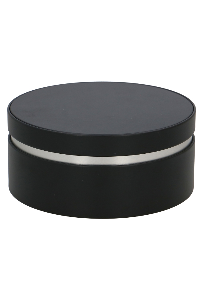 Blikken Zwart Rond 18x8cm 12stuks